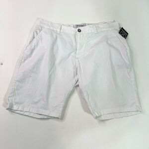 Bespoke Sport Cargo Shorts Mens 38 White Pockets Flat Front New Belt Loops